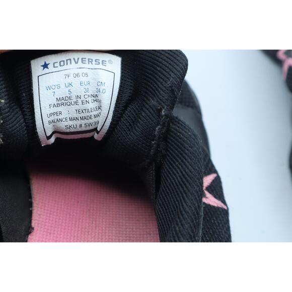 Converse Black Pink Star Slip on Sneaker Walking Running Shoes Womens 7 Driving - Picture 7 of 7